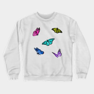 Rainbow Butterflies Sticker Pack Crewneck Sweatshirt